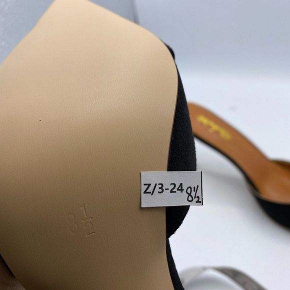 XYD black pointy toe stilettos slippers heels - Picture 10 of 10